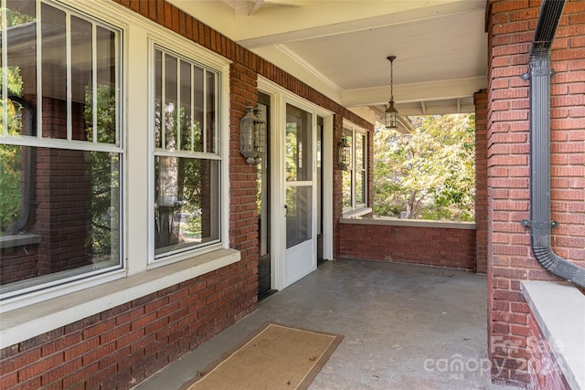 view of patio with covered porch