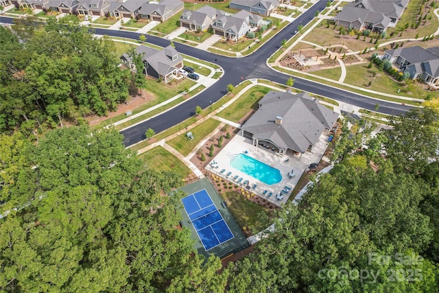 birds eye view of property