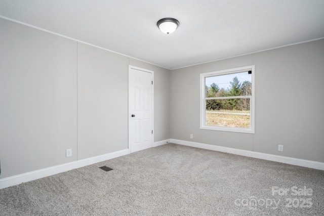 spare room featuring carpet flooring