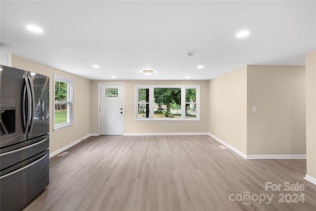 empty room featuring light wood-type flooring