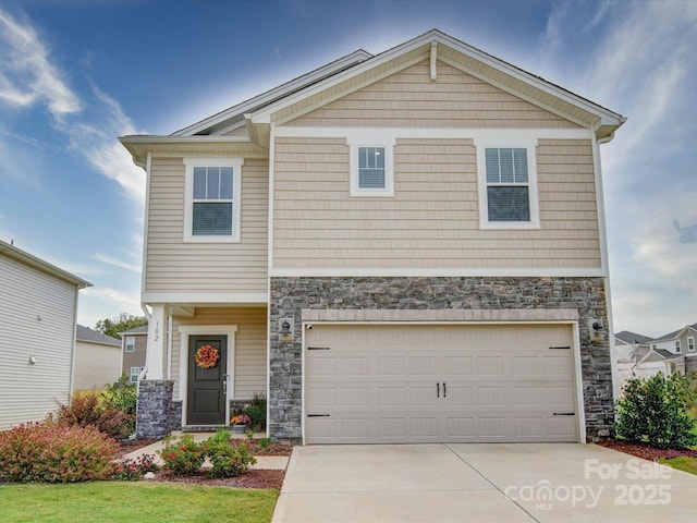 craftsman-style house featuring a garage