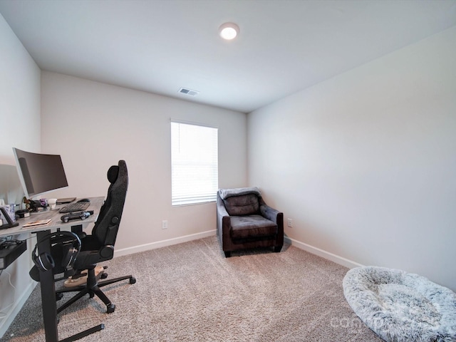 office area with carpet