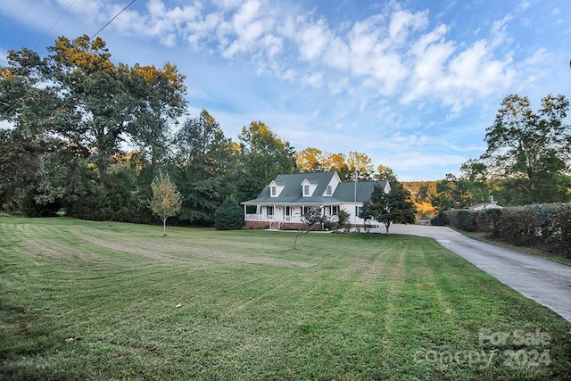 view of yard with a porch