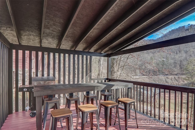 view of wooden deck