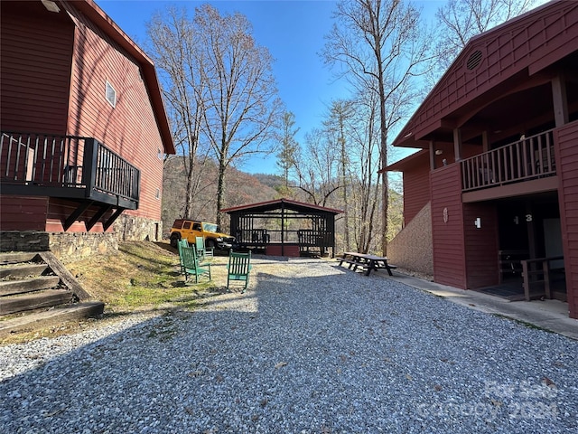 view of yard featuring a gazebo