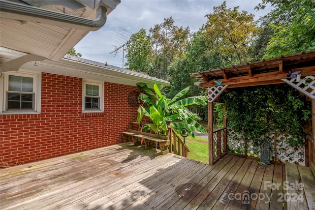 view of wooden deck