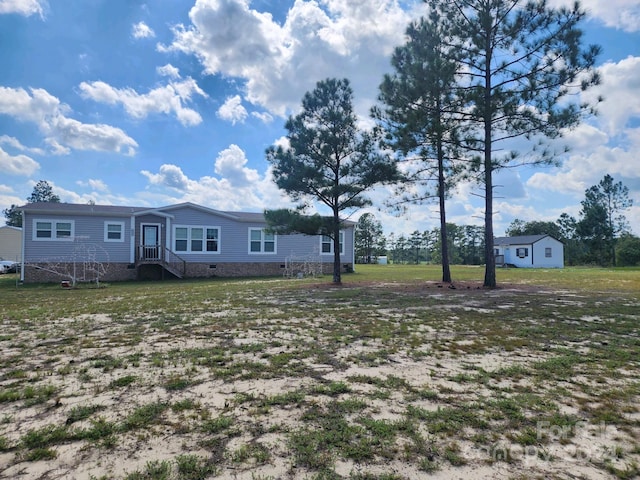 view of single story home