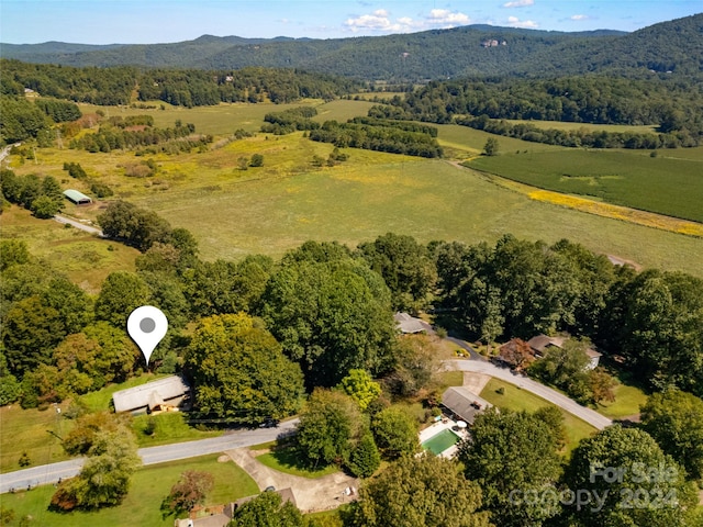 bird's eye view featuring a mountain view