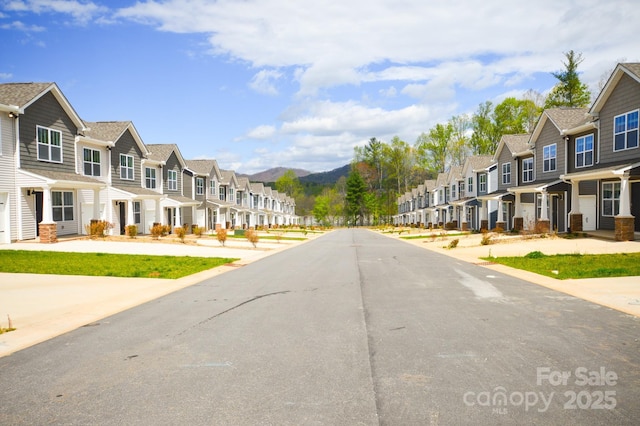 view of street featuring a residential view