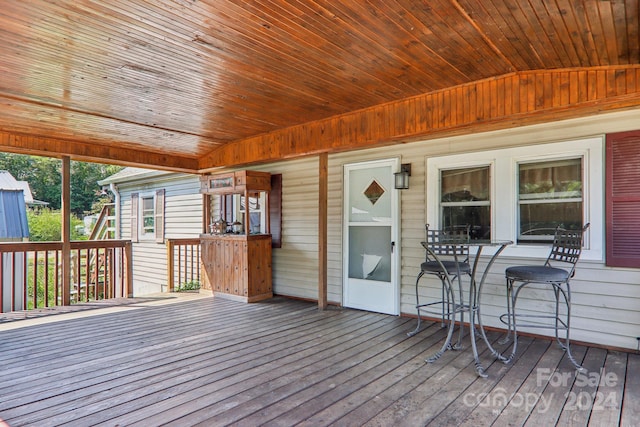 view of wooden deck