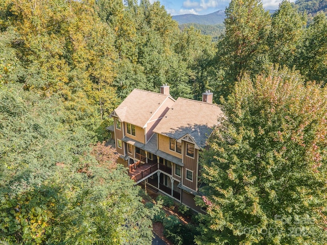 150-2 Saddle Notch Ln, Tuckasegee, NC 28783 - aerial view of property and surrounding area with a forest