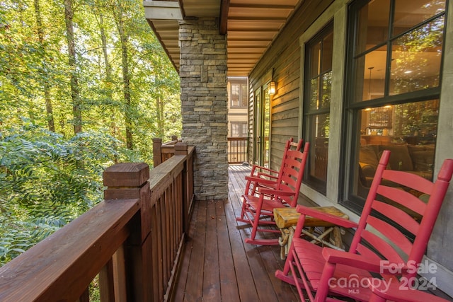 150-2 Saddle Notch Ln, Tuckasegee, NC 28783 - view of wooden terrace
