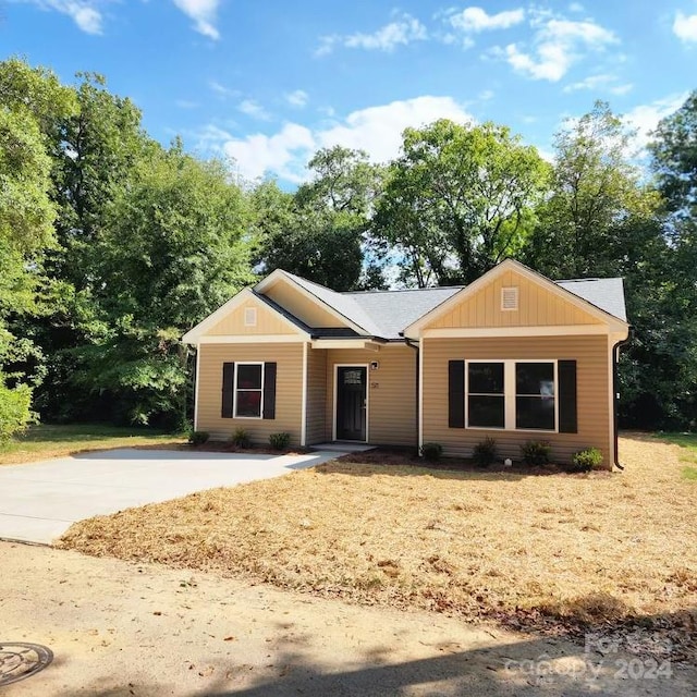 view of single story home