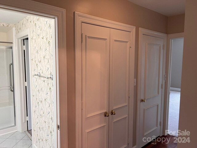 details with tile patterned flooring