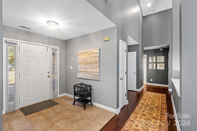 entryway featuring light wood-type flooring