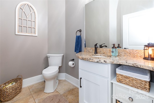 bathroom with toilet and vanity