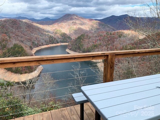 property view of mountains with a water view