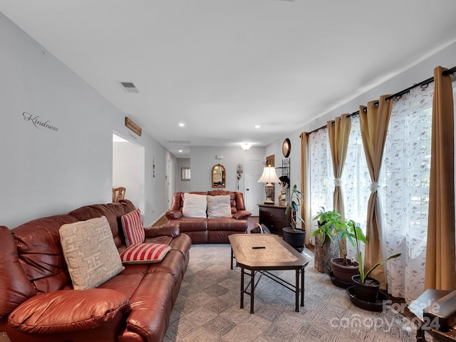 view of carpeted living room