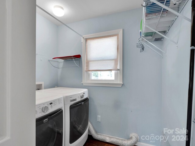 laundry area featuring independent washer and dryer