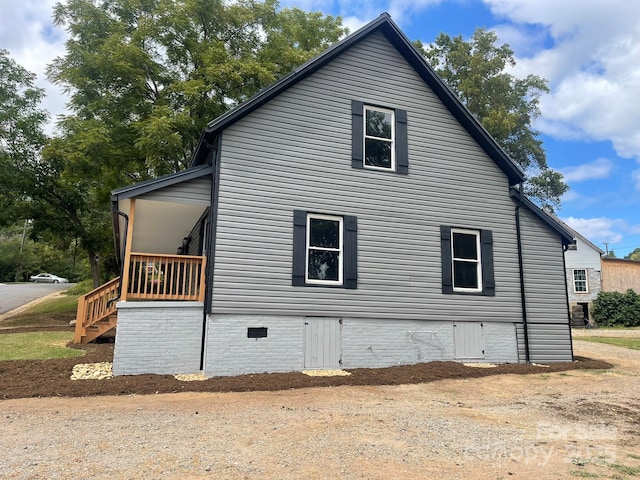 view of side of property