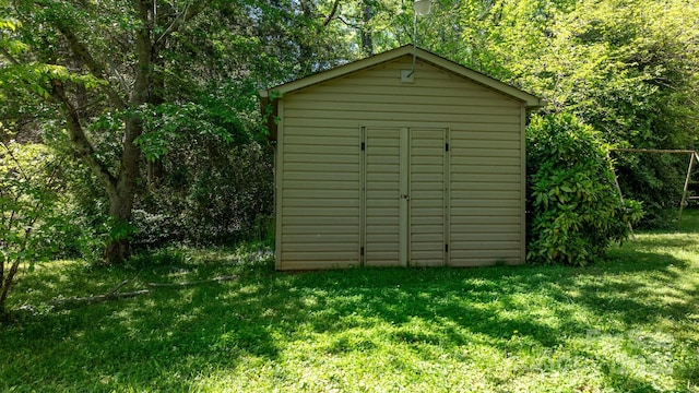 view of shed