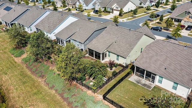 aerial view with a residential view