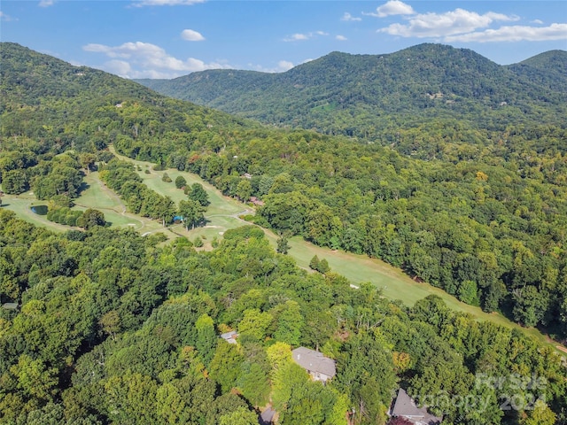 aerial view featuring a mountain view