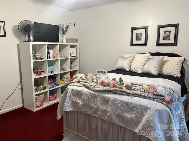 bedroom featuring carpet