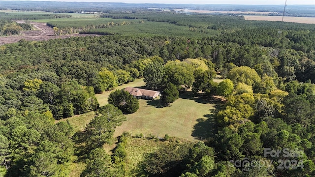 drone / aerial view with a rural view