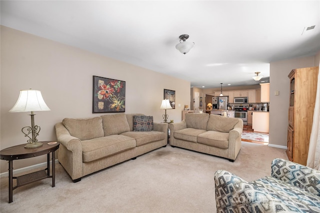 view of carpeted living room