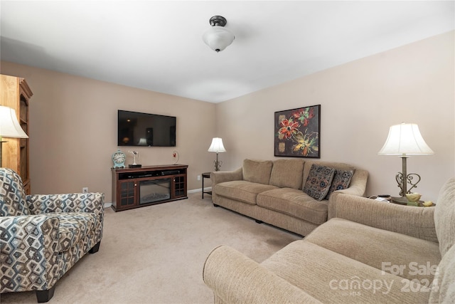 view of carpeted living room