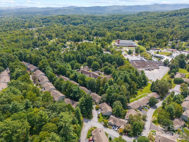 bird's eye view featuring a mountain view