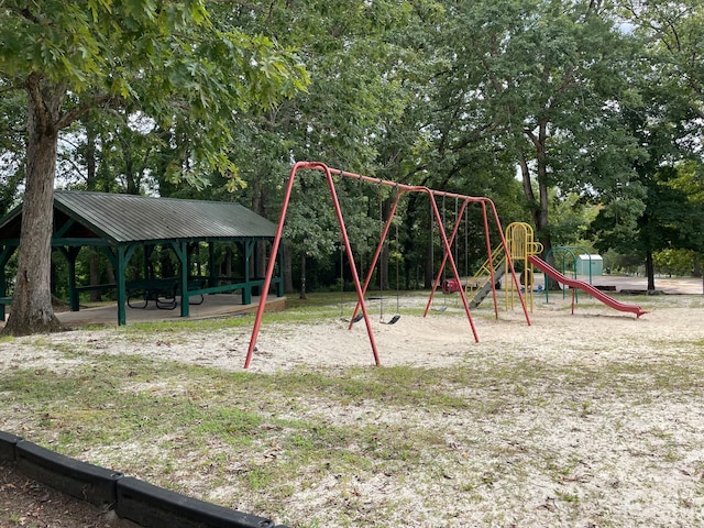 view of playground featuring a gazebo