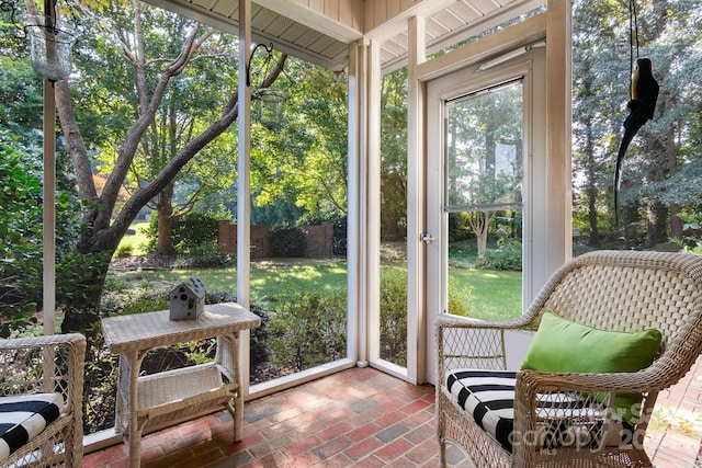 view of sunroom