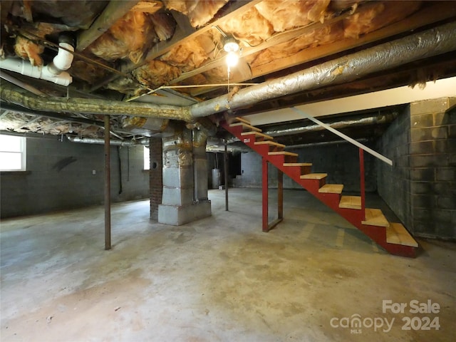 view of basement