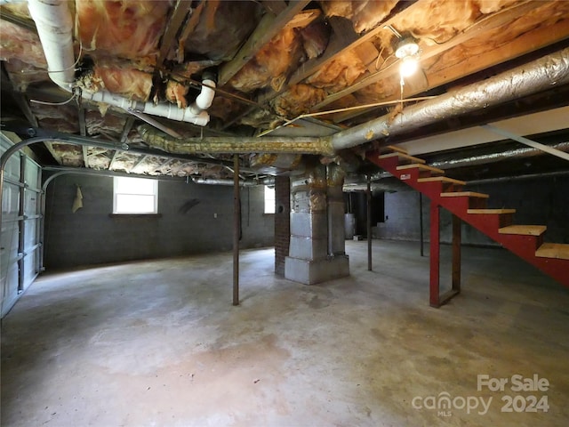 view of basement