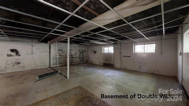 view of basement