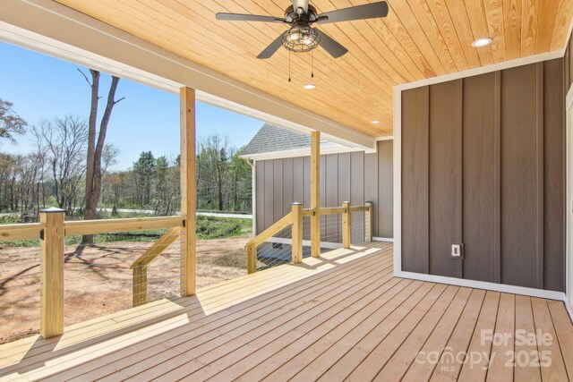 40 Haywood Park Dr, Hendersonville, NC 28791 - wooden deck featuring ceiling fan