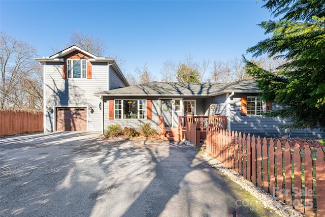 view of front of home featuring a garage