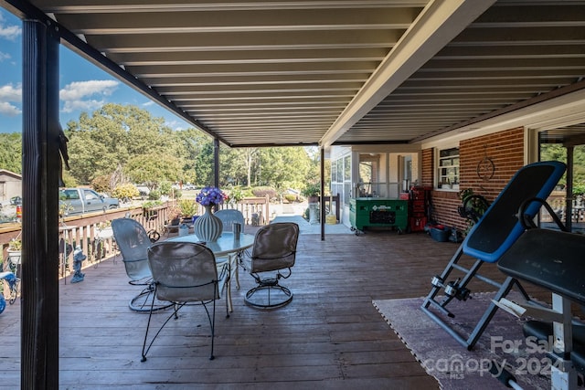 view of wooden deck