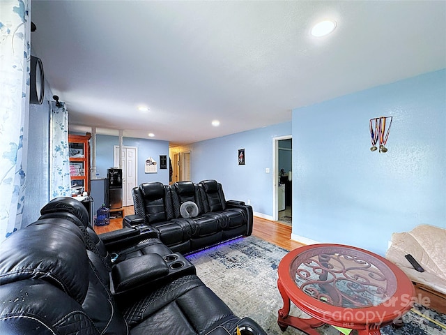 living room featuring hardwood / wood-style flooring