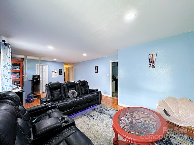 living room featuring hardwood / wood-style floors