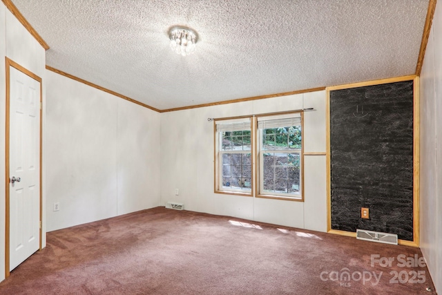 18 Spencer Rd, Candler, NC 28715 - carpeted empty room featuring crown molding and a textured ceiling