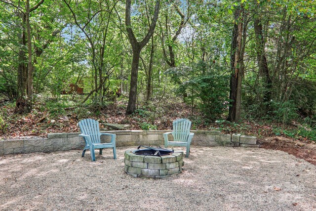 18 Spencer Rd, Candler, NC 28715 - view of yard with a fire pit and a patio