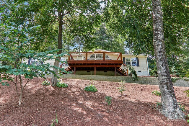 18 Spencer Rd, Candler, NC 28715 - rear view of house with a deck and stairs