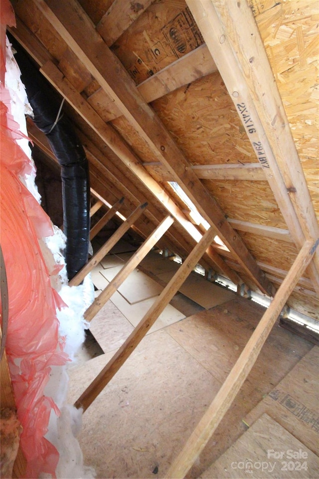 view of attic