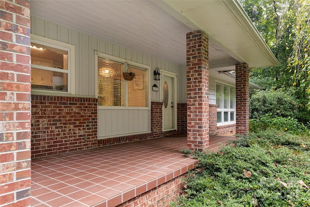 view of patio / terrace with a porch