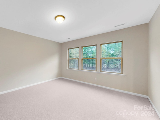 unfurnished room featuring carpet