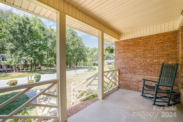 view of patio with covered porch