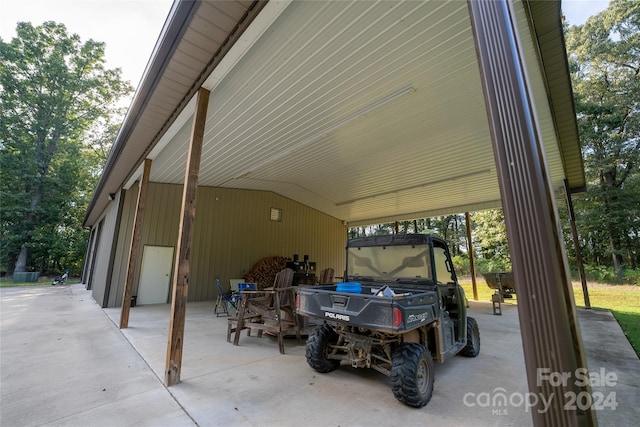 view of patio / terrace featuring a carport